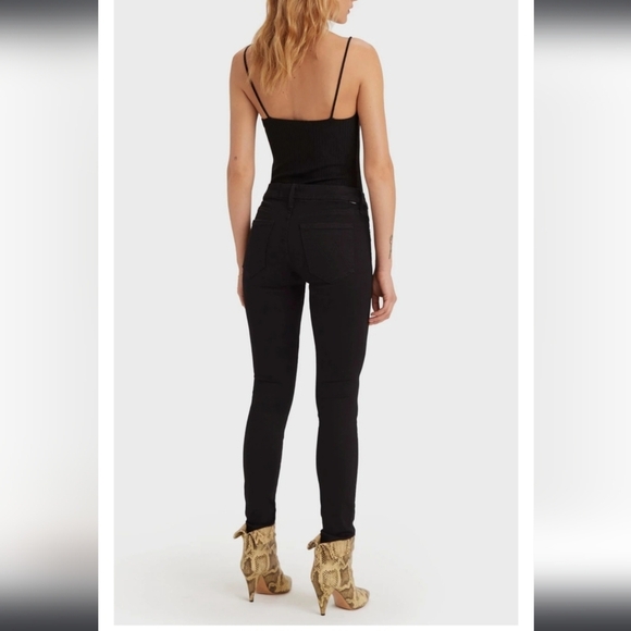 Mother Stunner Zip Ankle Step Fray Not Guilty Jeans Black Size 26 - Picture 1 of 10